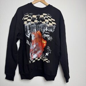 Off to the races Civil Regime Black Crewneck